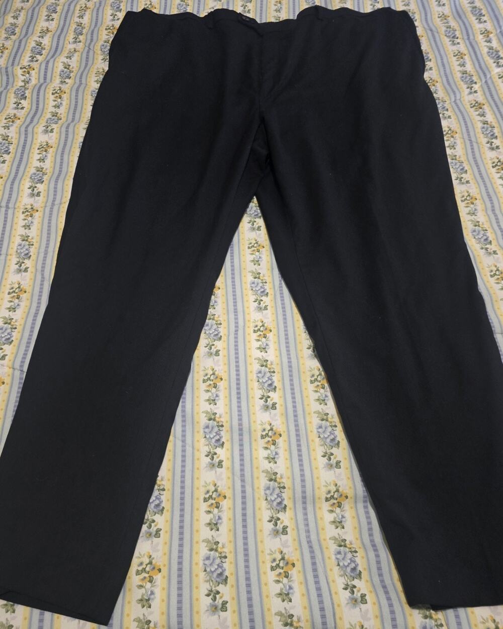 Claiborne Black Dress Pants 46x30 Flat Front